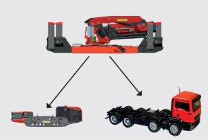 Crawler crane used on truck and crawler